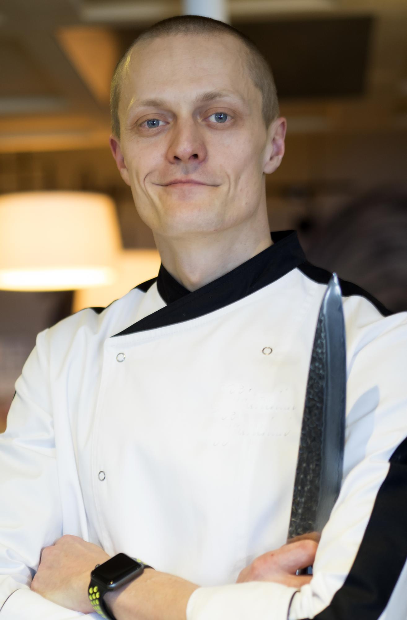 Portrait of head chef in kitchen